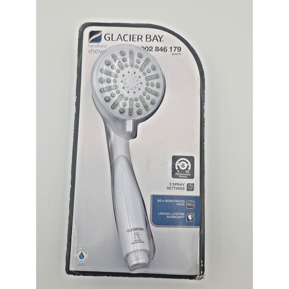 Glacier Bay Wall Mount Handheld Shower Head 3-Spray 1.8 GPM 1002846179